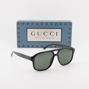 Gucci GG1856S 001 Aviator Sunglasses – Black/Grey